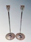 A pair of Vera Wang plated candlesticks,