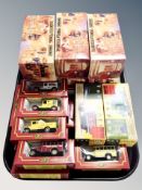 Six Matchbox models of Yesteryear die cast vehicles together with ten Cameo die cast delivery vans