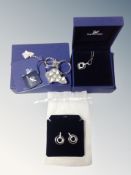 A Swarovski Polar bear key ring,