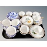 A Royal Stafford Roses to Remember part tea service and Maxwell and Williams part tea service