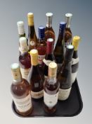Thirteen bottles of alcohol including Cotes De Bordeaux,