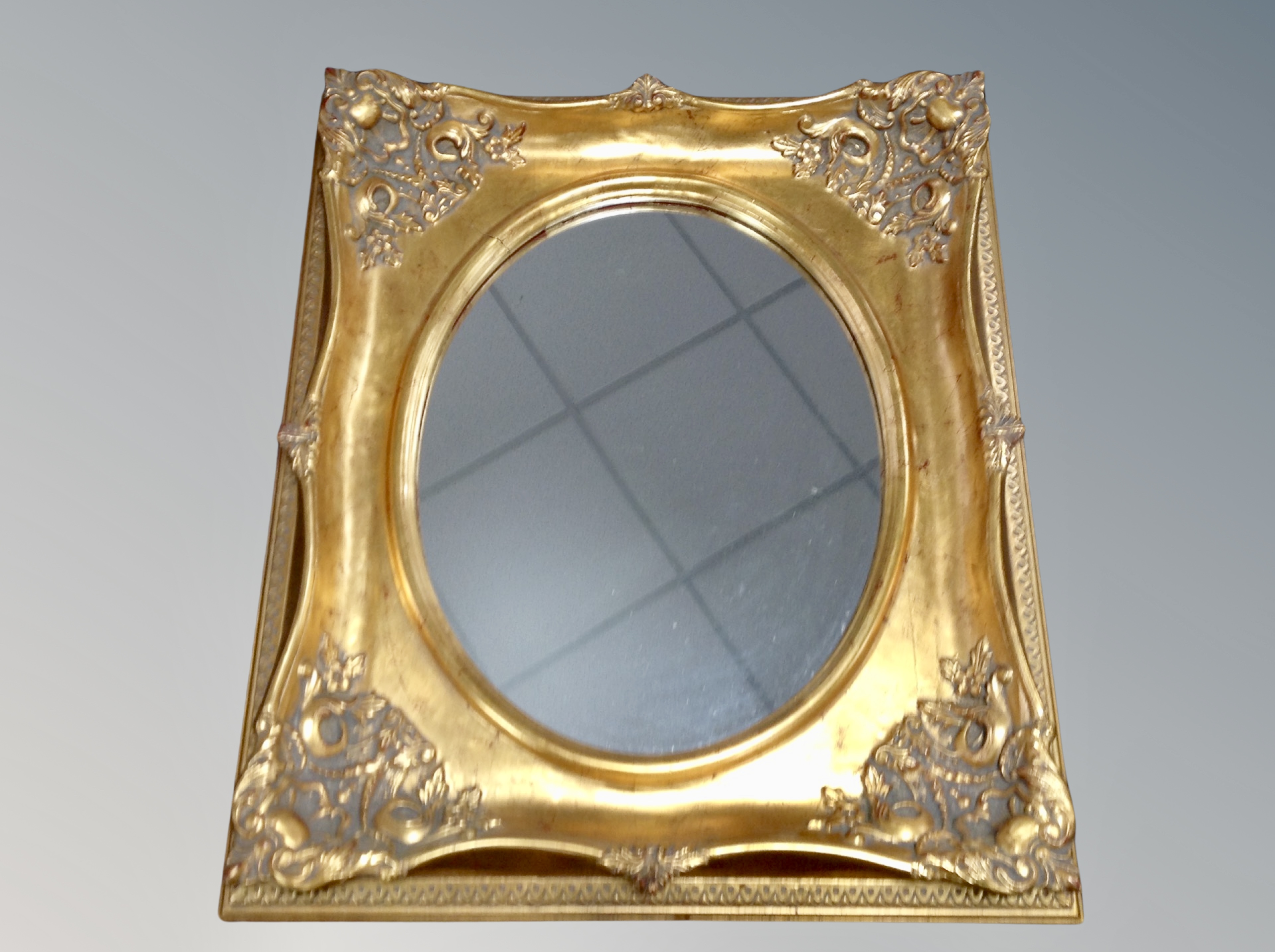 Two contemporary gilt framed mirrors