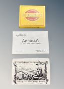Three mid century packets of cigarettes - Gold Flake W D & H O Wills Honey Dew, Abdulla Turkish No.