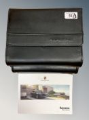 Three Porsche Driver's Manuals/Owner Booklets in Original Black Wallets : Cayenne; Cayenne; 718.