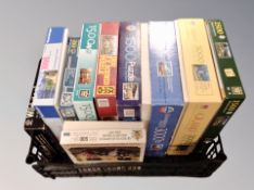 A collection of vintage puzzles and jigsaws