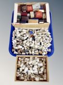 A large quantity of porcelain thimbles and thimble boxes