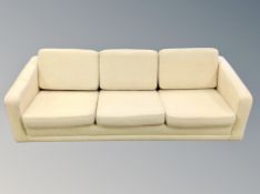 A Borge Morgensen model 205 three seater settee in cream,