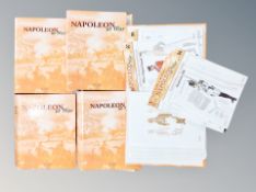 Several binders containing DelPrado Napoleon at war collector's magazines