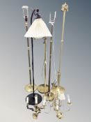 Seven Scandinavian lamps and chandeliers