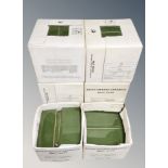 Six boxes of green glazed ceramic tiles