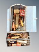 A concertina tool box and contents