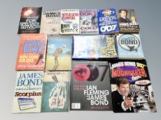 A group of Ian Fleming and John Gardner James Bond novels