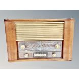 A Danish walnut cased valve radio,