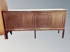 A Danish stained teak four door sideboard,