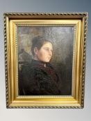 19th century school : portrait of a lady, oil on canvas,