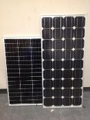 Two Eco-worthy solar panels with brackets