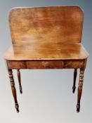 A 19th century inlaid mahogany tea table width 85 cm