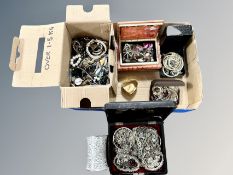 A box of costume jewellery,