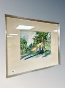 Continental school : a watercolour depicting trees,