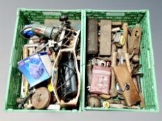 Two crates of wood working planes, Stanley no.