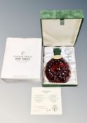 A Remy Martin cognac Centaure Cristal decanter with stopper in presentation box, 70cl 40% vol.