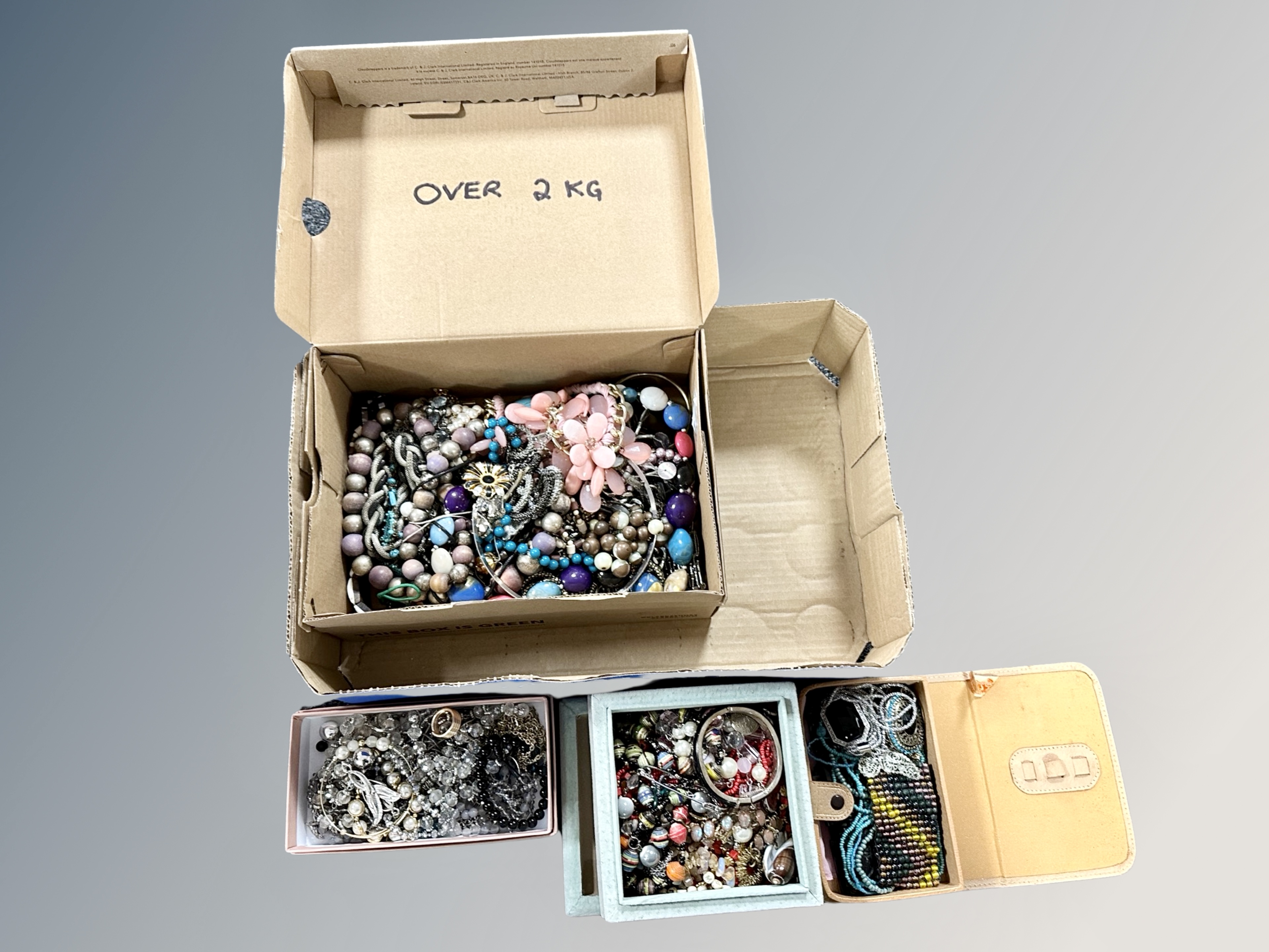 A box of costume jewellery,