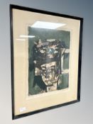 Olson : limited edition signed colour print of a horse race,