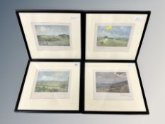 After Lionel Edwards (1878 - 1966) : A set of four hunting scenes - The Bedale, Discipline Stopping,