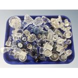 A large quantity of crystal decanter stoppers