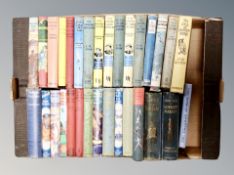 A box of volumes to include Biggles, The Hardy Boys,