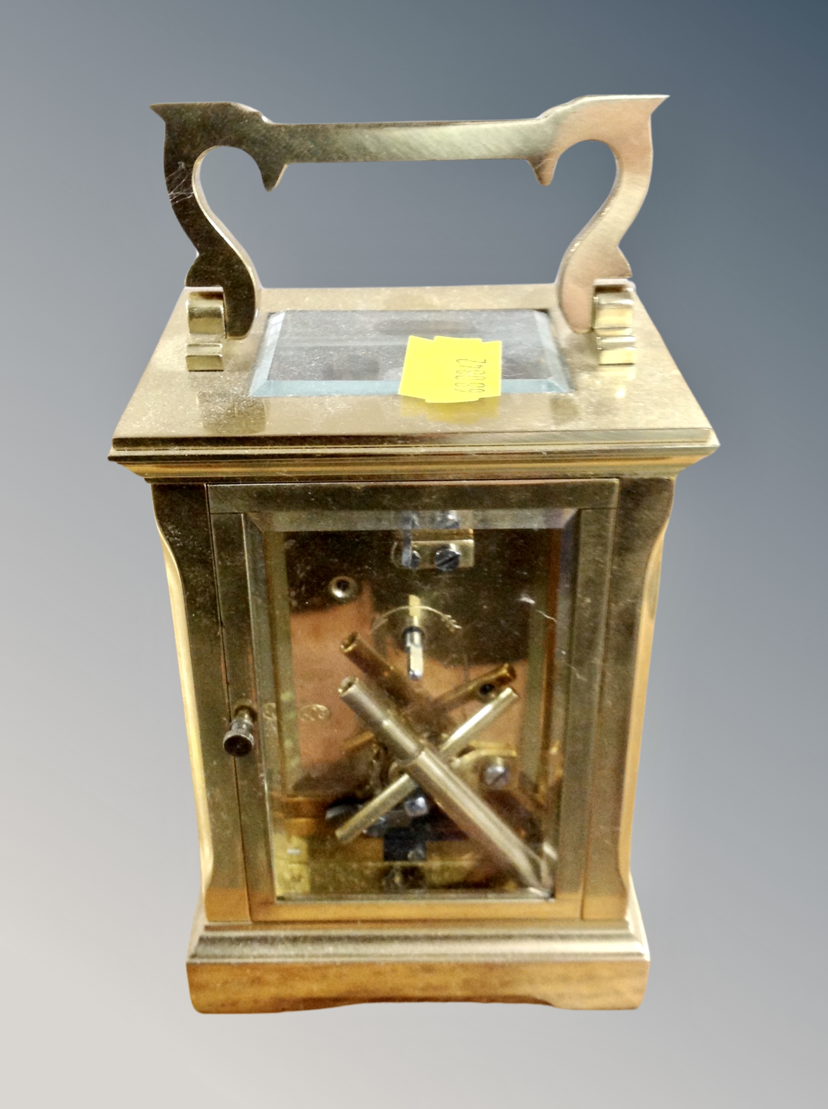 A brass cased carriage timepiece, - Image 2 of 2