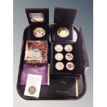 Several cased commemorative coins, Royal Family,