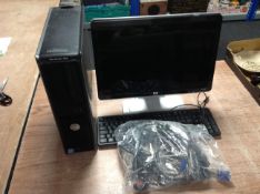 A Dell computer with HP monitor,