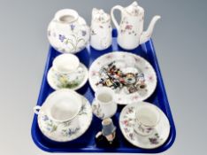 Three miscellaneous coffee cups and tea cups including Royal Albert,