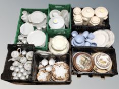 A pallet of seven crates of assorted dinner ware, German Thomas dinner service,
