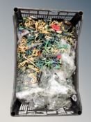 A crate of plastic soldiers