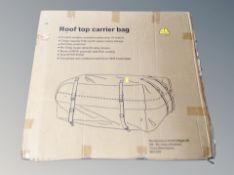 A roof top carrier bag in box