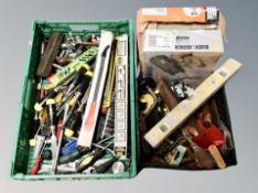 Two crates of hand tools,