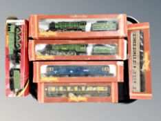 A group of Hornby railways die cast locomotives,