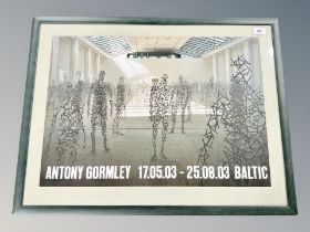 Antony Gormley : Baltic Exhibition Poster 17.05.03 - 25.08.03, 41 cm x 58 cm, framed.