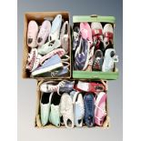 Three boxes of Zipz shoes