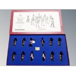 A W Britain The Pipes and Drums of the Irish Guards limited edition die cast set, 0806/1500.