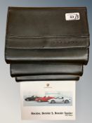 Three Porsche Driver's Manuals/Owner Booklets in Original Black Wallets : Boxster; Boxster,