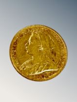 An 1895 Victorian full gold sovereign