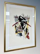 Continental abstract print, signed in pencil,