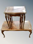 A nest of mahogany tables, width 54 cm,