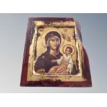 A Russian style religious icon,