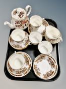 Twenty pieces of Colclough Royale bone china tea china