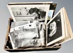 A box of 20th century monochrome photographs