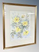Margaret Adamson, Still life of flowers, watercolour,